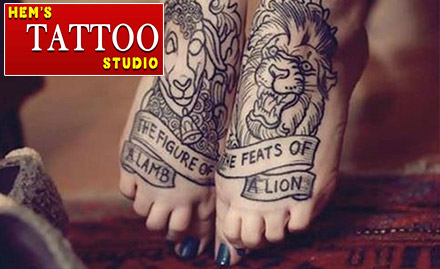 Hem's Tattoos Gurukul - 50% off on coloured or black & grey permanent tattoo!