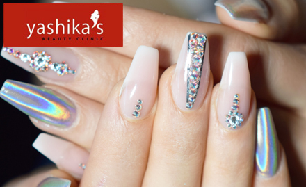 Yashika's Beauty Clinic Malad West - Rs 1199 for acrylic or gel nail extensions along with permanent gel polish!
