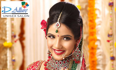 D Allure Unisex Salon Janakpuri - Rs 9999 for pre-bridal & bridal package. Get the perfect look on your Big Day!