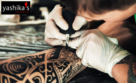 Yashika's Salon And Spa Thane west - Rs 499 for 3 sq inch permanent tattoo!