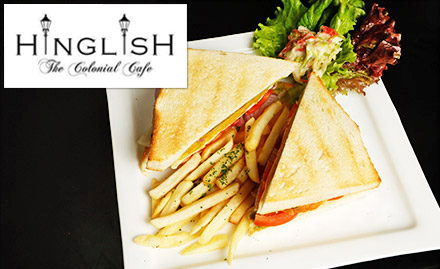 Hinglish - Cafe Beach Bar Tagore Garden - Buy 1 get 1 offer on salad, sandwich, burger & more!