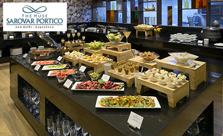 Patio-The Muse Sarovar Portico Kapashera - Enjoy dinner buffet for Rs 800 only!