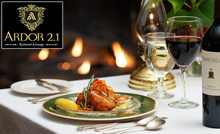 Ardor 2.1 Restaurant & Lounge Connaught Place - Eat well with 25% off on total bill!