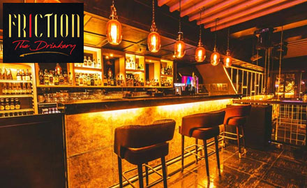 Friction The Drinkery Iffco Chowk, Gurgaon - Have scrumptous delicacies & drinks with 50% off on mocktails, starters & more!