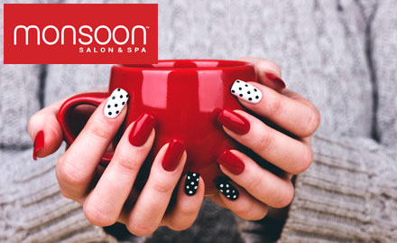 Monsoon Salon Sector 24, Gurgaon - Get the perfect nails with 50% off on nail extensions!