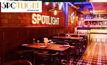 Spotlight Kitchen & Bar Rajouri Garden - 25% off on food bill! Enjoy pizza, tacos, noodles & more
