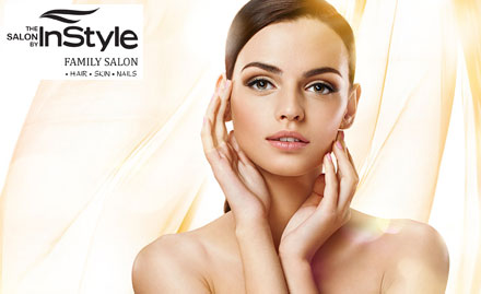 Instyle salon Mulund East - May your curls grow and skin glow! Get Upto 50% off on facial, hair spa, clean up, haircut and more.