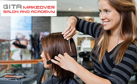 Gita Makeover Salon & Academy Chembur East - Get upto 75% off on cleanup, hair rebonding, haircut & more!