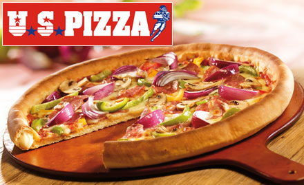 US Pizza Vastrapur - Buy 1 get 1 offer on medium pizza. Valid across multiple outlets!